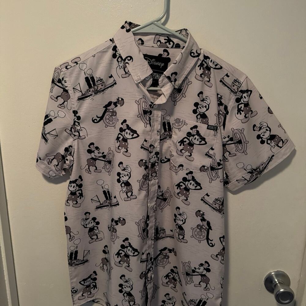 RSVLTS Steamboat Mickey short-sleeve button-down